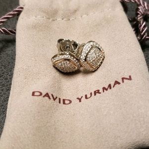 David Yurman diamonds 925 silver earrings